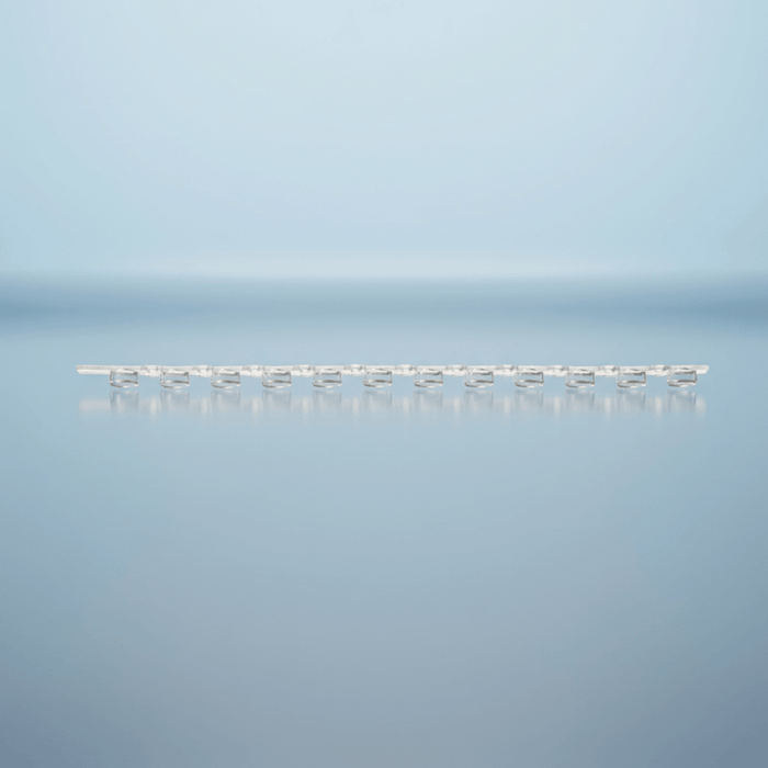 Flat PCR Caps — showing flat optical surface detail