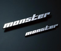 "MONSTER" Chrome Emblem <BR>Size S (100*15mm)