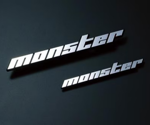 "MONSTER" Chrome Emblem <BR>Size S (100*15mm)